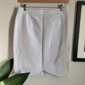 Brook Brothers Blue and White Striped Pencil Skirt